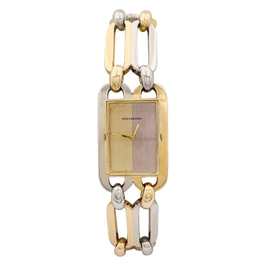 Montre Boucheron vintage, deux ors. - Castafiore
