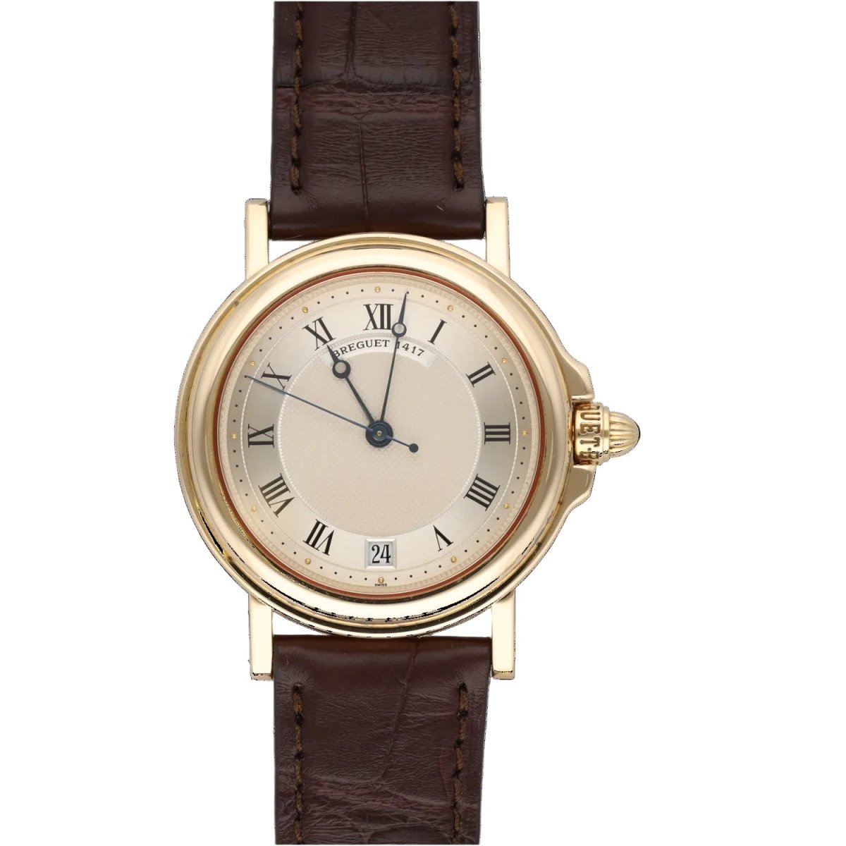 Montre BREGUET en or jaune et cuir - Castafiore