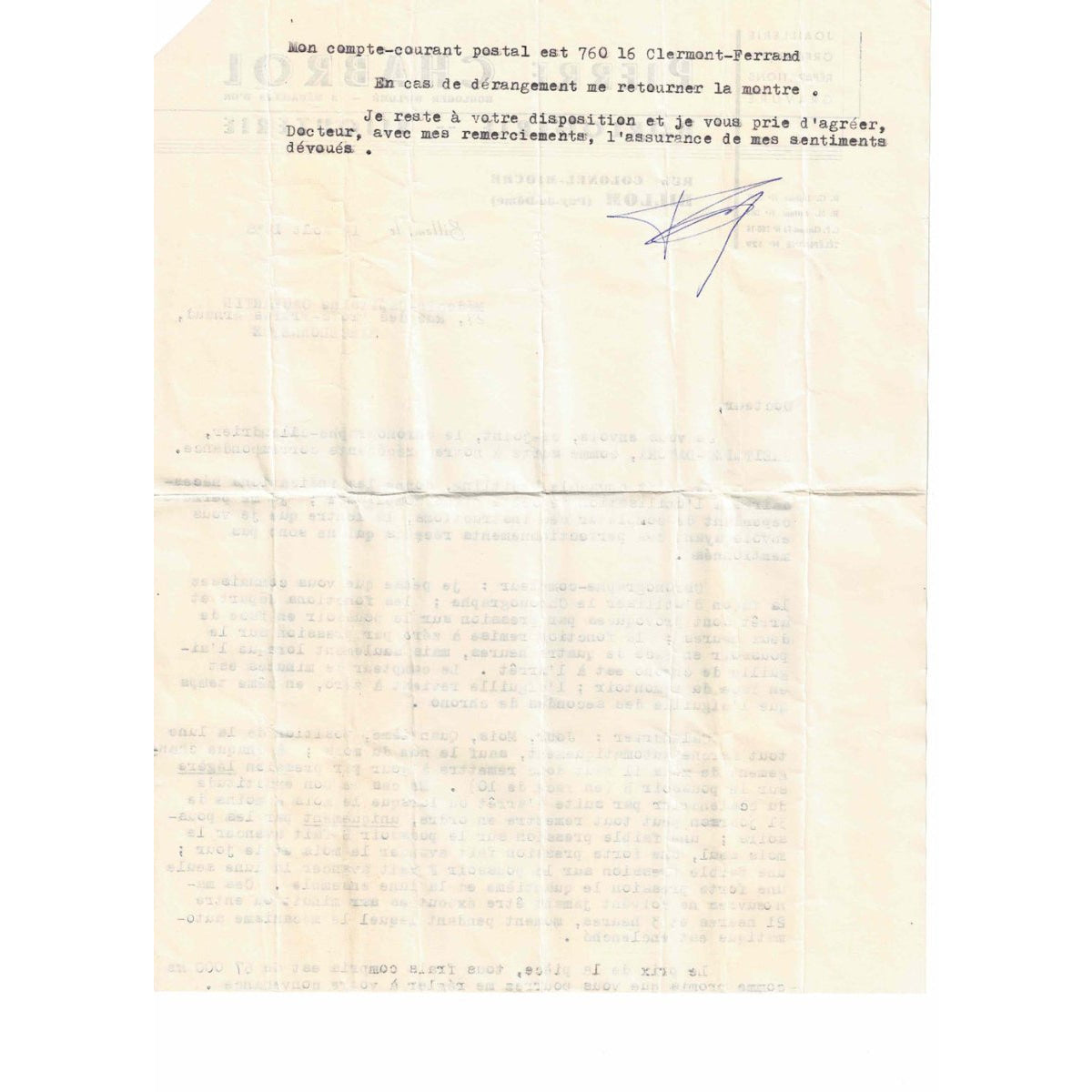 Montre Breitling Datora mécanique de 1958 en laminé. 38 mm. ref : 804. Première main, boite, papiers et facture d'origine. - Castafiore