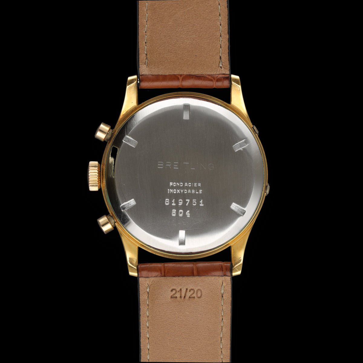 Montre Breitling Datora mécanique de 1958 en laminé. 38 mm. ref : 804. Première main, boite, papiers et facture d'origine. - Castafiore