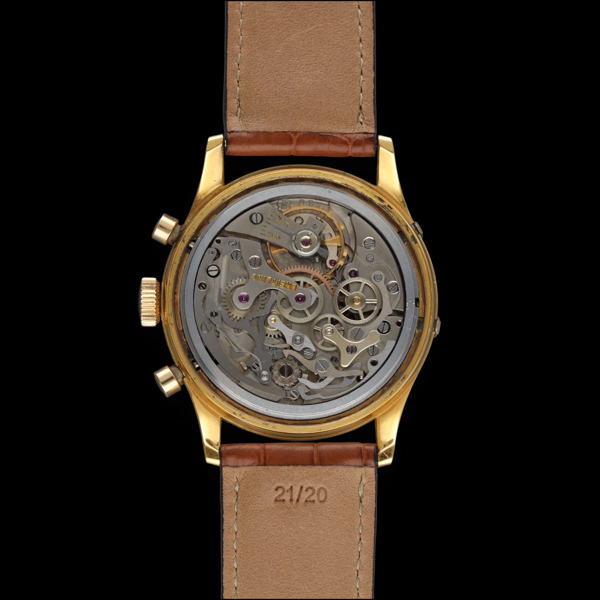 Montre Breitling Datora mécanique de 1958 en laminé. 38 mm. ref : 804. Première main, boite, papiers et facture d'origine. - Castafiore