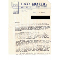 Montre Breitling Datora mécanique de 1958 en laminé. 38 mm. ref : 804. Première main, boite, papiers et facture d'origine. - Castafiore