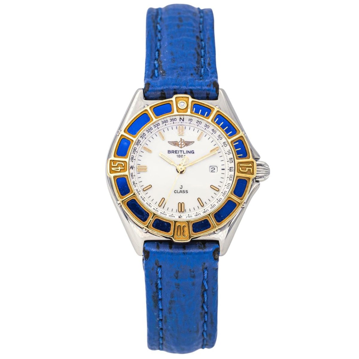 Montre BREITLING "J-Class" en acier et cuir - Castafiore