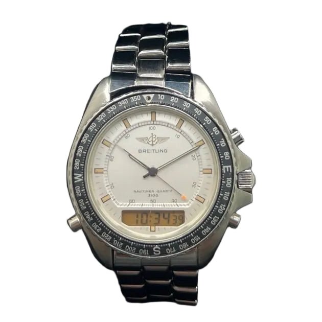 Montre BREITLING "Navitimer Pluton" en acier et quartz - Castafiore