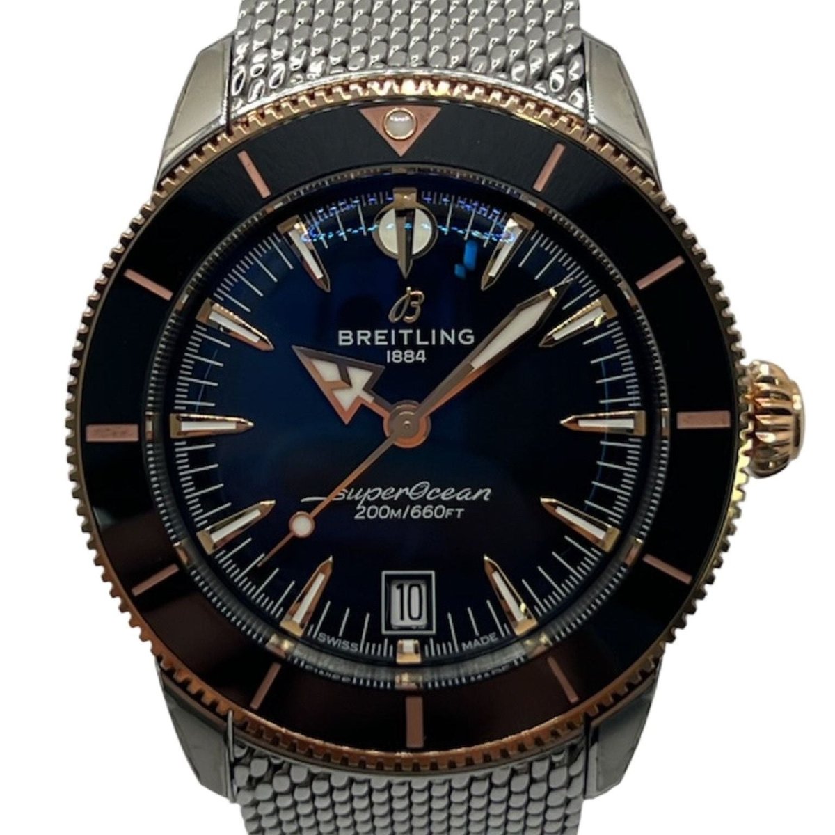 Montre BREITLING "Superocean Heritage" en or rose et acier - Castafiore
