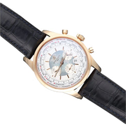 Montre Breitling Transocean Unitime (Ref RB0510) en or rose 18 Cts vers 2013. - Castafiore