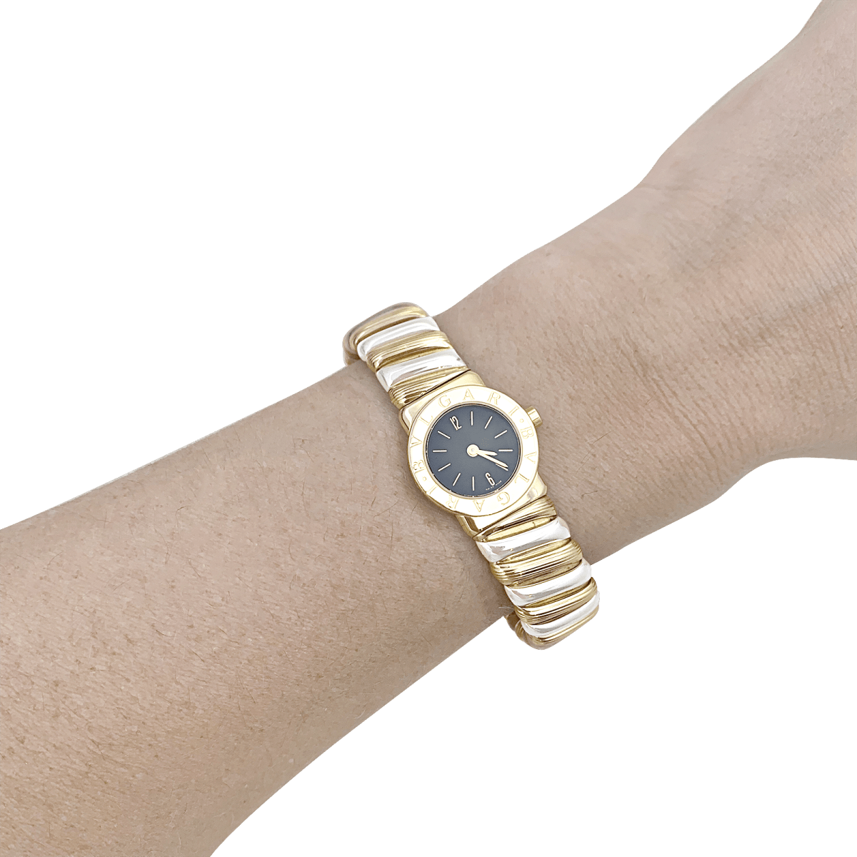 Montre BULGARI "BB 19 2T", en or jaune et blanc - Castafiore