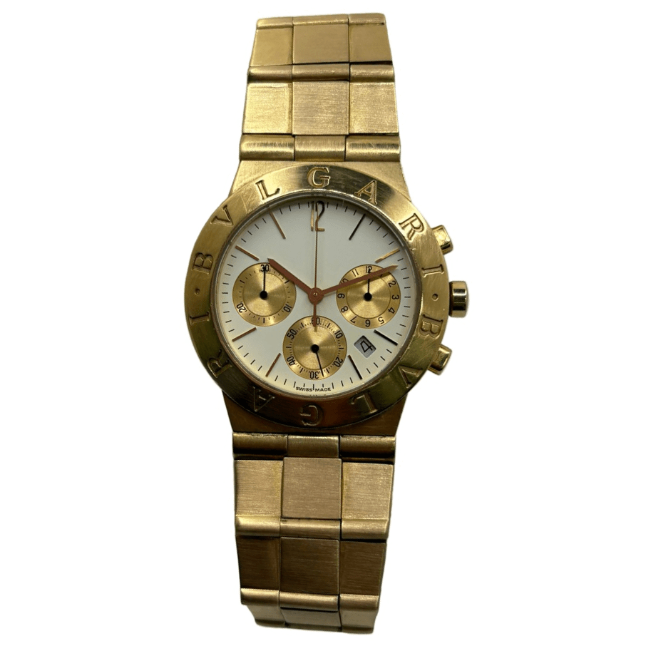 Montre BULGARI "Diagono" en or jaune - Castafiore