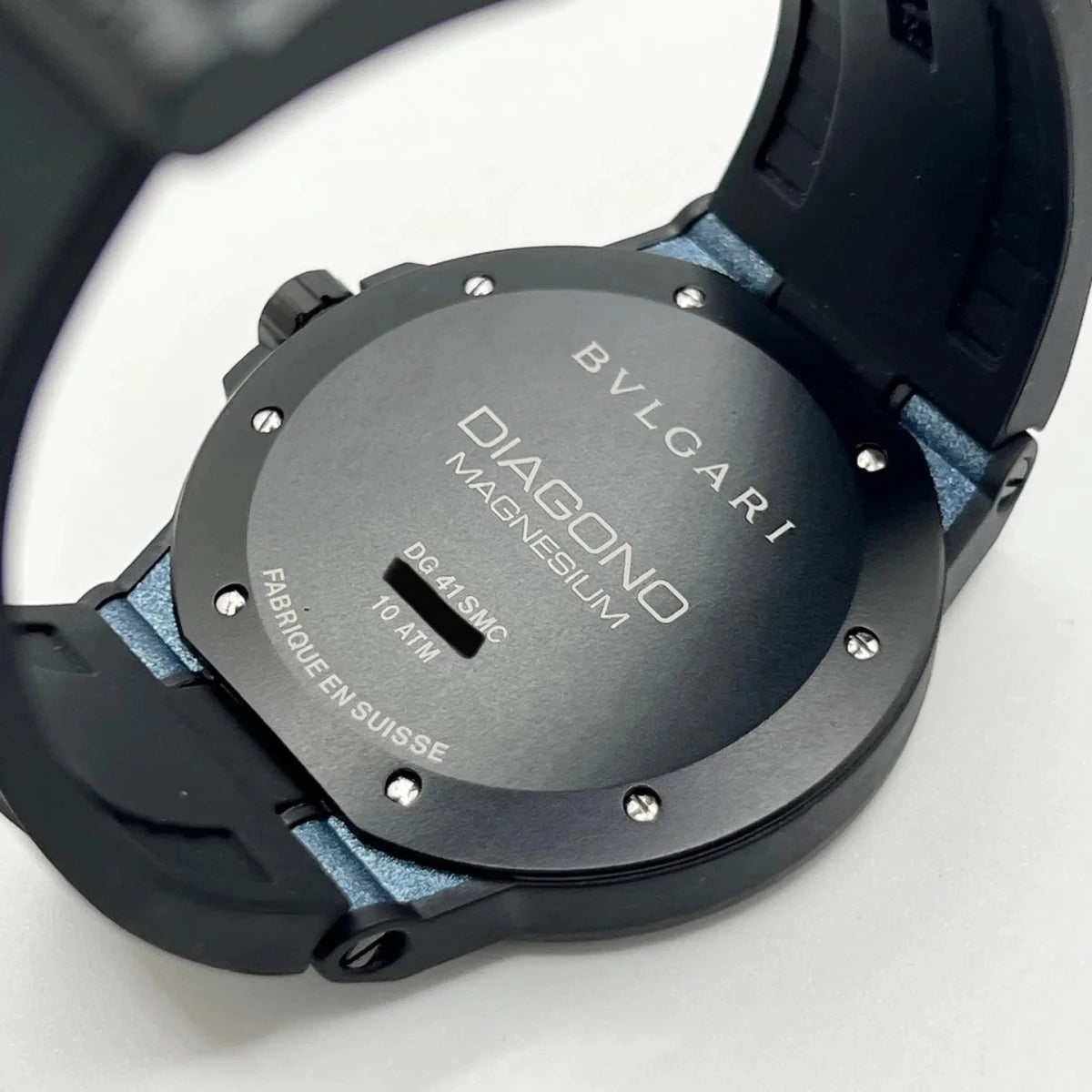 Montre BULGARI "Diagono Magnesium" en caoutchouc - Castafiore