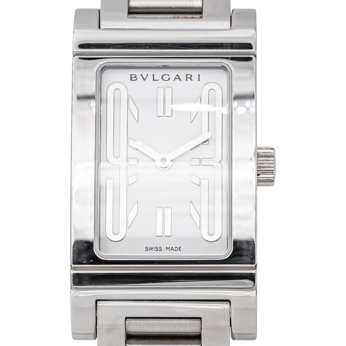 Montre BULGARI "Rettangolo" en acier - Castafiore