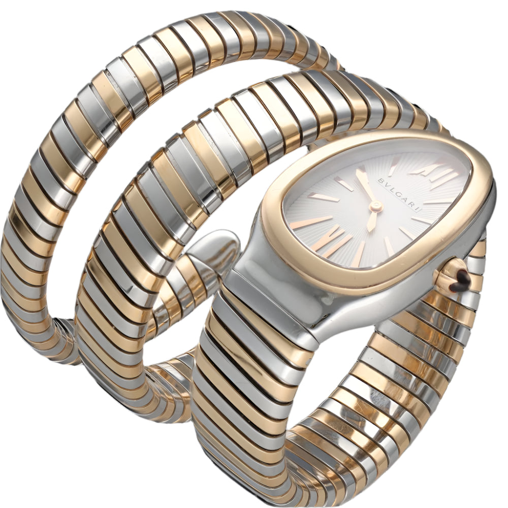 Montre BULGARI "Serpenti Tubogas" Double Spirale en or rose et acier - Castafiore