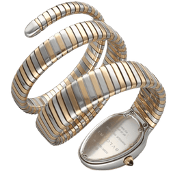 Montre BULGARI "Serpenti Tubogas" en or rose et acier - Castafiore