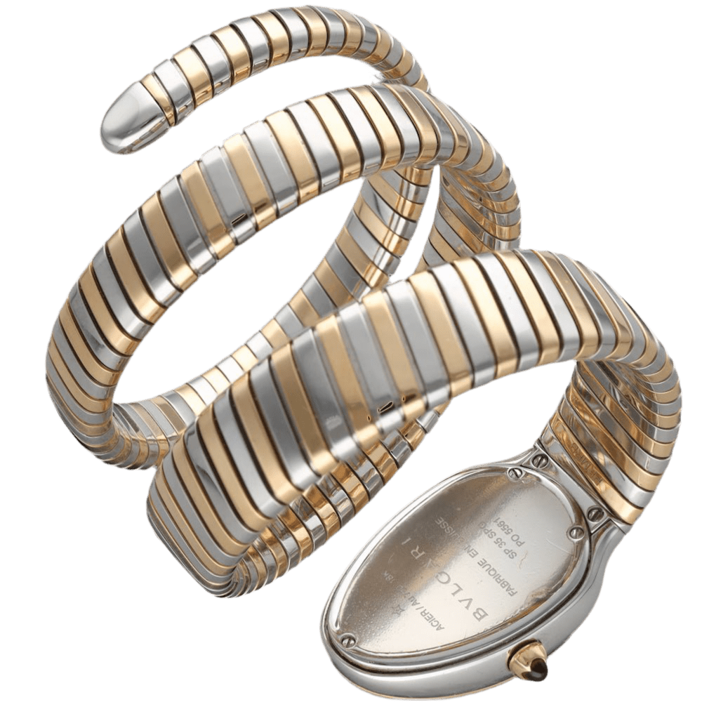 Montre BULGARI "Serpenti Tubogas" en or rose et acier - Castafiore