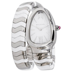 Montre BULGARI "Spiga" en acier, céramique et spinelle - Castafiore
