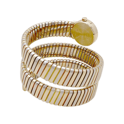 Montre BULGARI "Tubogas" en or jaune et or blanc - Castafiore