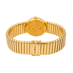 Montre BULGARI "Tubogas" en or jaune, quartz et saphir - Castafiore