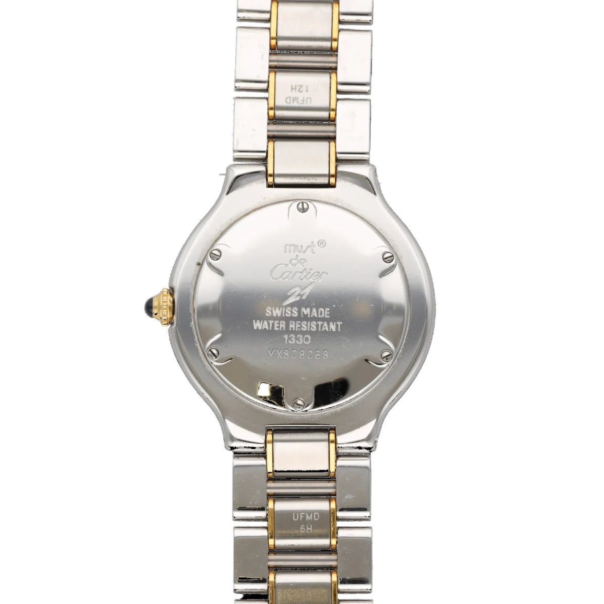 Montre CARTIER "21 Must" en or jaune, acier et quartz - Castafiore