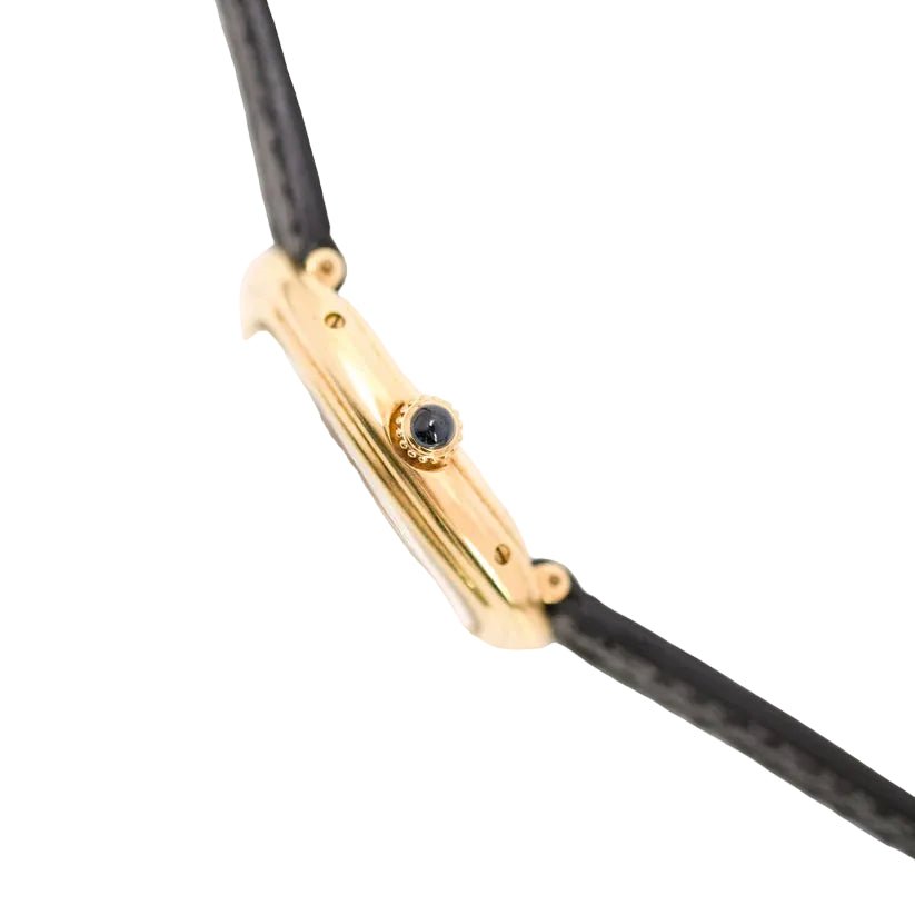 Montre CARTIER "Baignoire" en jaune et cuir - Castafiore