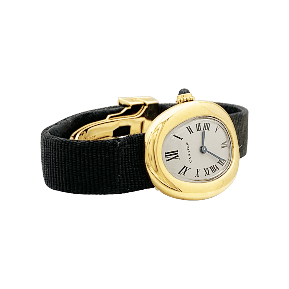 Watch Cartier, "Baignoire", yellow gold, folding clasp.