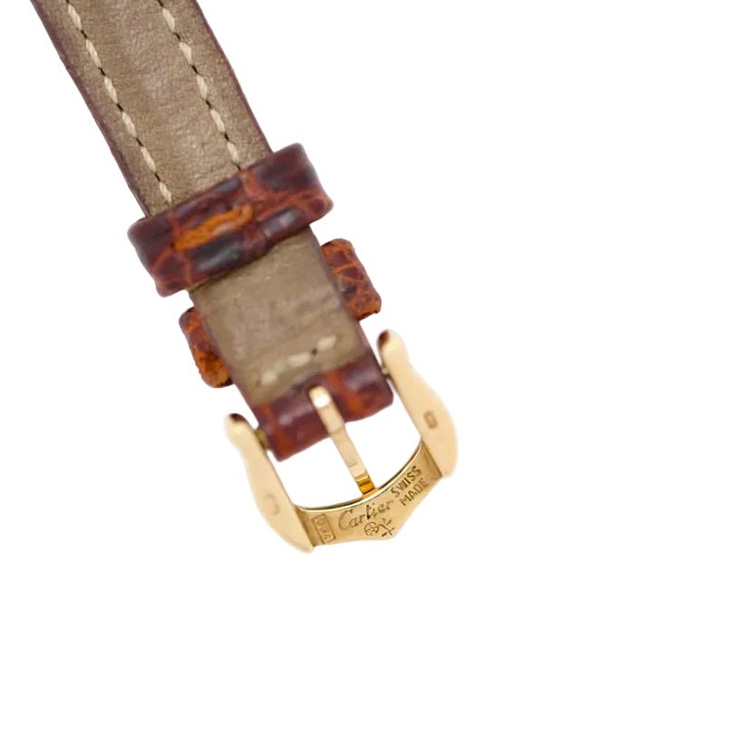 Montre CARTIER "Baignoire" en or jaune et cuir - Castafiore
