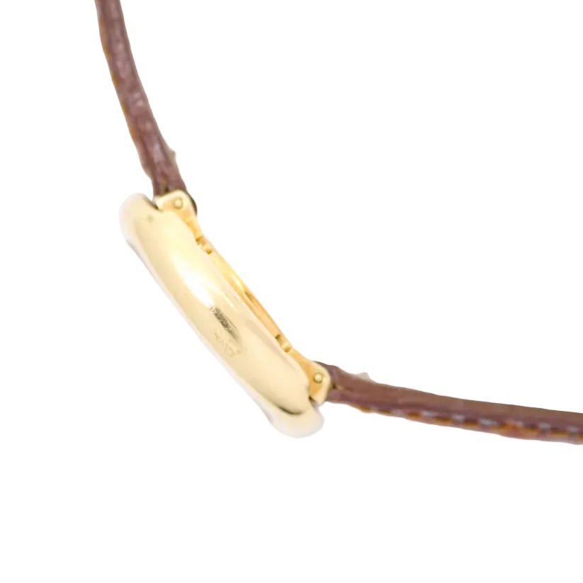 Montre CARTIER "Baignoire" en or jaune et cuir - Castafiore