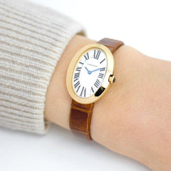 Montre CARTIER Baignoire en or jaune et cuir d'alligator