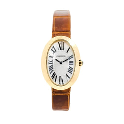 Montre CARTIER "Baignoire" en or jaune et cuir d'alligator - Castafiore