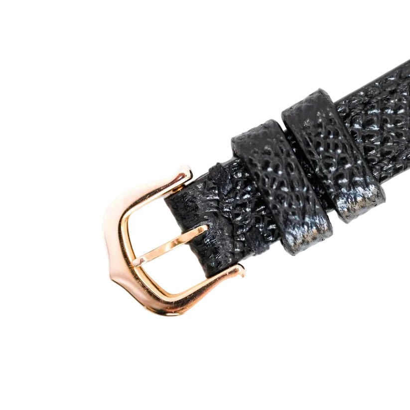 Montre CARTIER "Baignoire" en or rose et cuir - Castafiore
