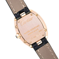 Montre CARTIER "Baignoire" en or rose et cuir - Castafiore