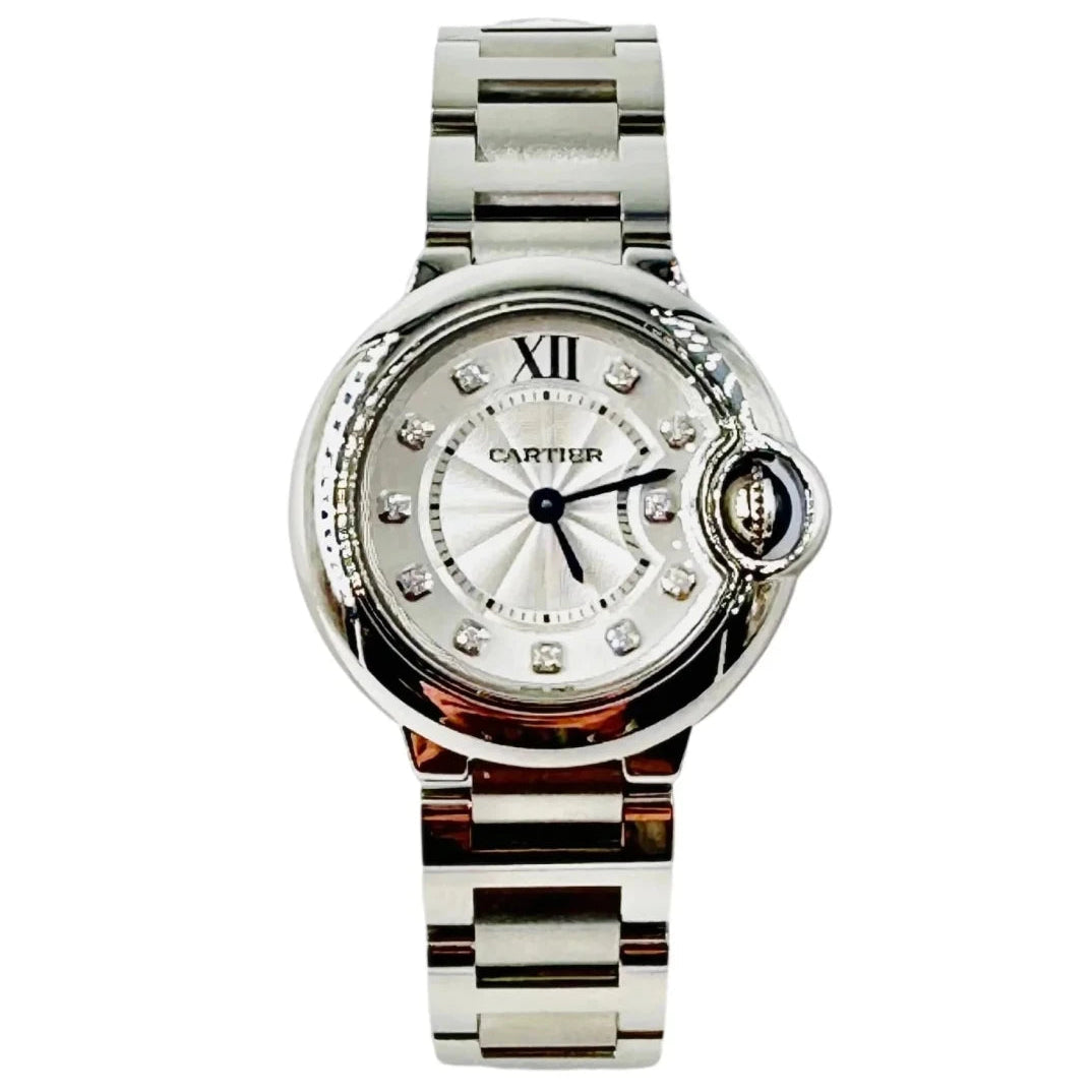Montre CARTIER "Ballon Bleu de Cartier" en acier et diamants - Castafiore
