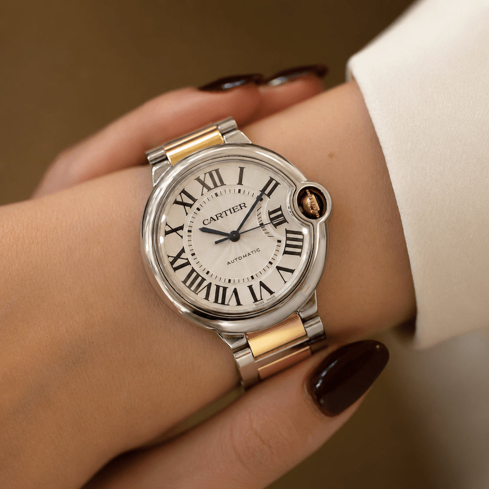 Montre CARTIER "Ballon Bleu" en or jaune et acier - Castafiore