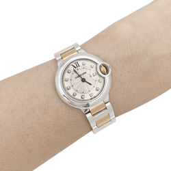 Montre CARTIER "Ballon Bleu" en or rose, acier et diamants - Castafiore