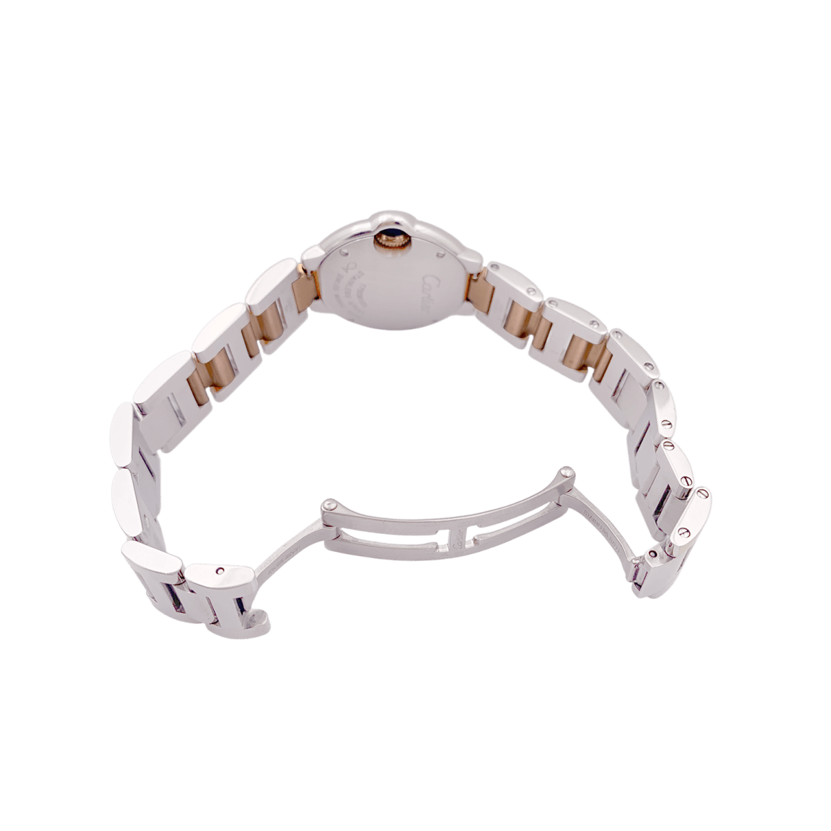 Montre CARTIER "Ballon Bleu" en or rose, acier et diamants - Castafiore