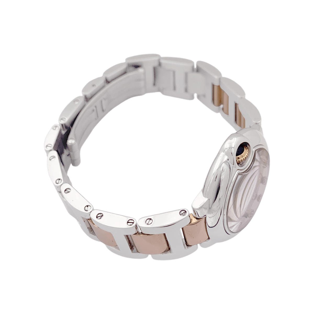 Montre CARTIER "Ballon Bleu" en or rose, acier et diamants - Castafiore