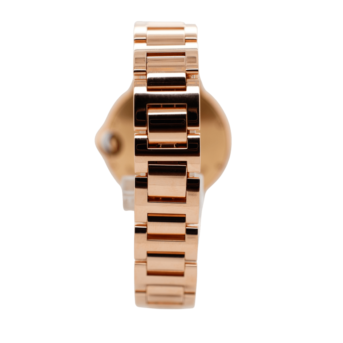 Montre CARTIER "Ballon Bleu" en or rose, argent, acier et saphir - Castafiore