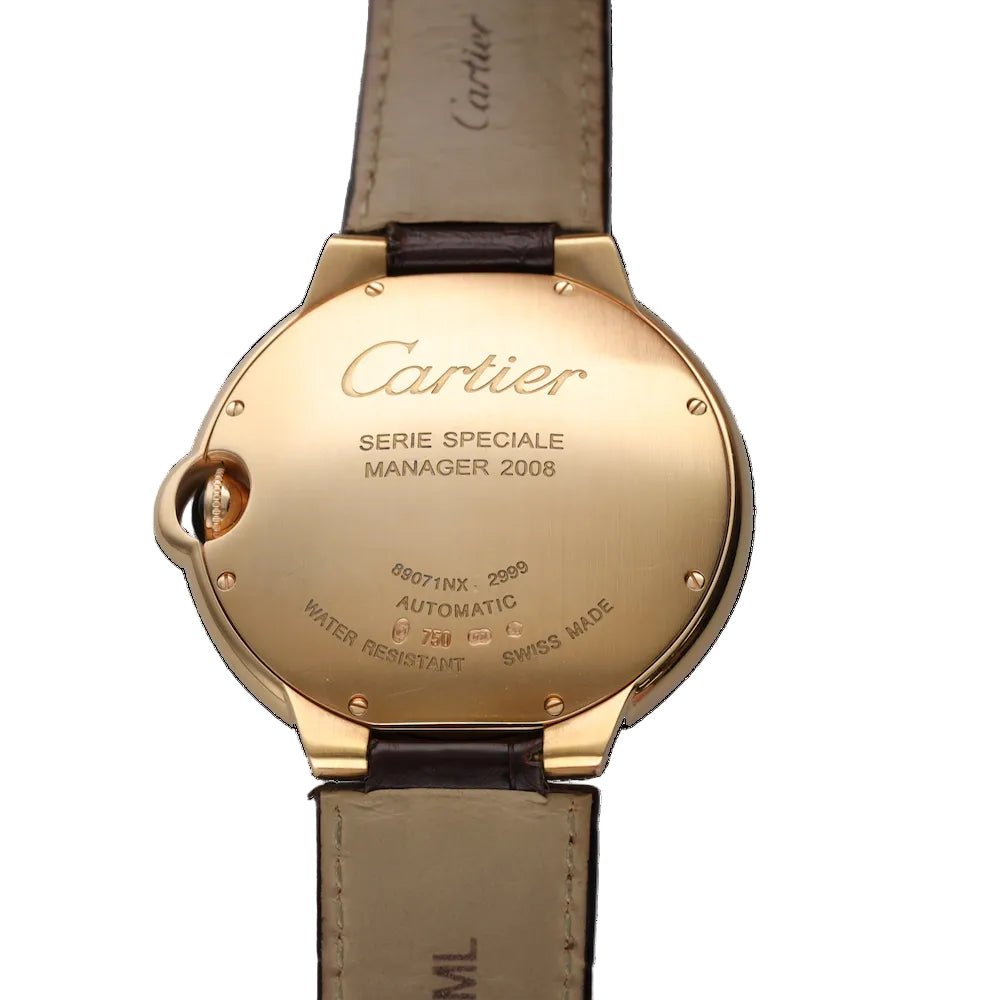 Montre CARTIER "Ballon Bleu" en or rose et cuir - Castafiore