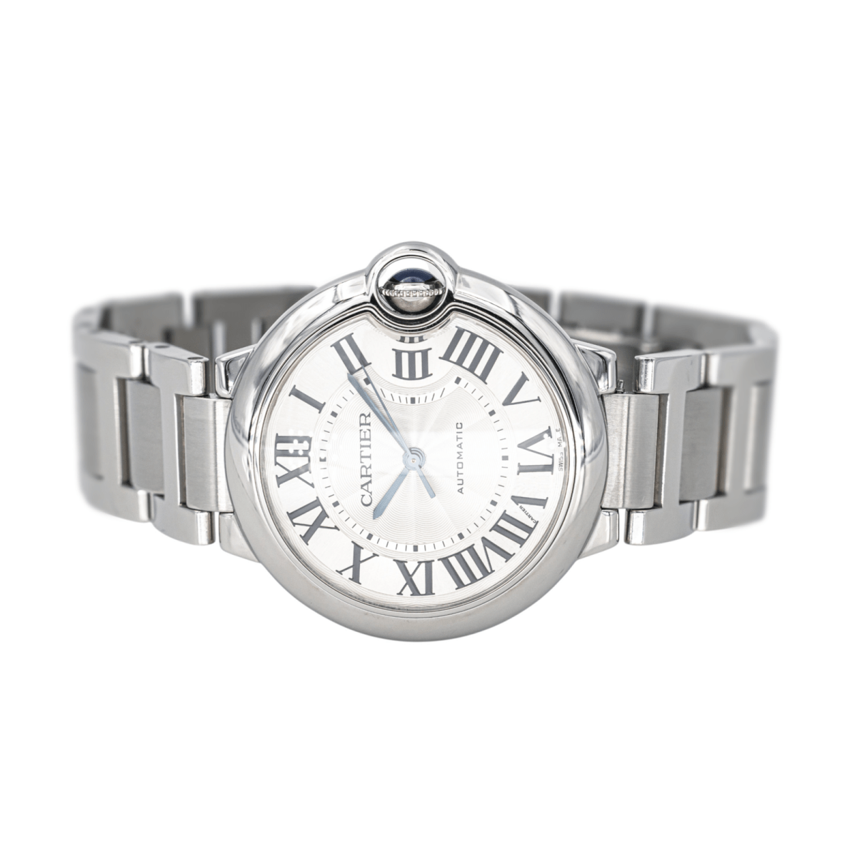 Montre CARTIER "Ballon" en acier et argent - Castafiore