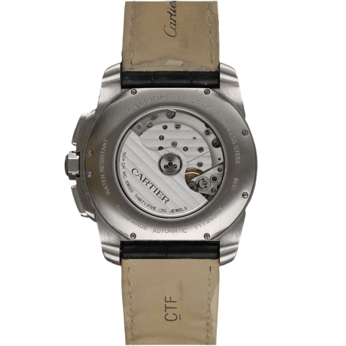 Montre CARTIER "Calibre Chronographe" en acier - Castafiore