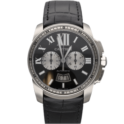 Montre CARTIER "Calibre Chronographe" en acier - Castafiore