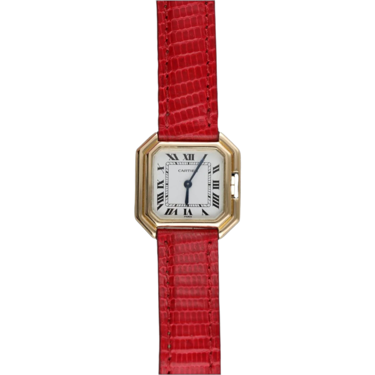 Montre Cartier Ceinture Dame en or jaune 18K – Mécanique – 24,5 mm – Vers 1970 - Castafiore