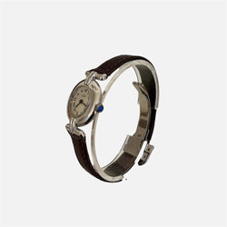 Montre CARTIER "Colisée" en argent et cuir - Castafiore