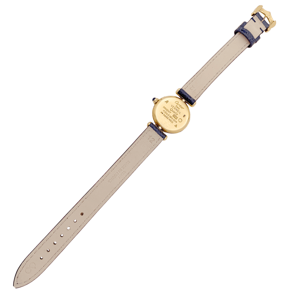 Montre CARTIER "Colisée Must" en argent, cuir et acier - Castafiore