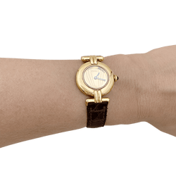 Montre CARTIER "Colisée Must" en argent, vermeil et cuir - Castafiore
