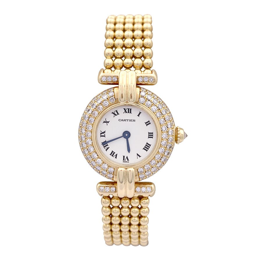 Montre Cartier "Colisée", or jaune et diamants. - Castafiore