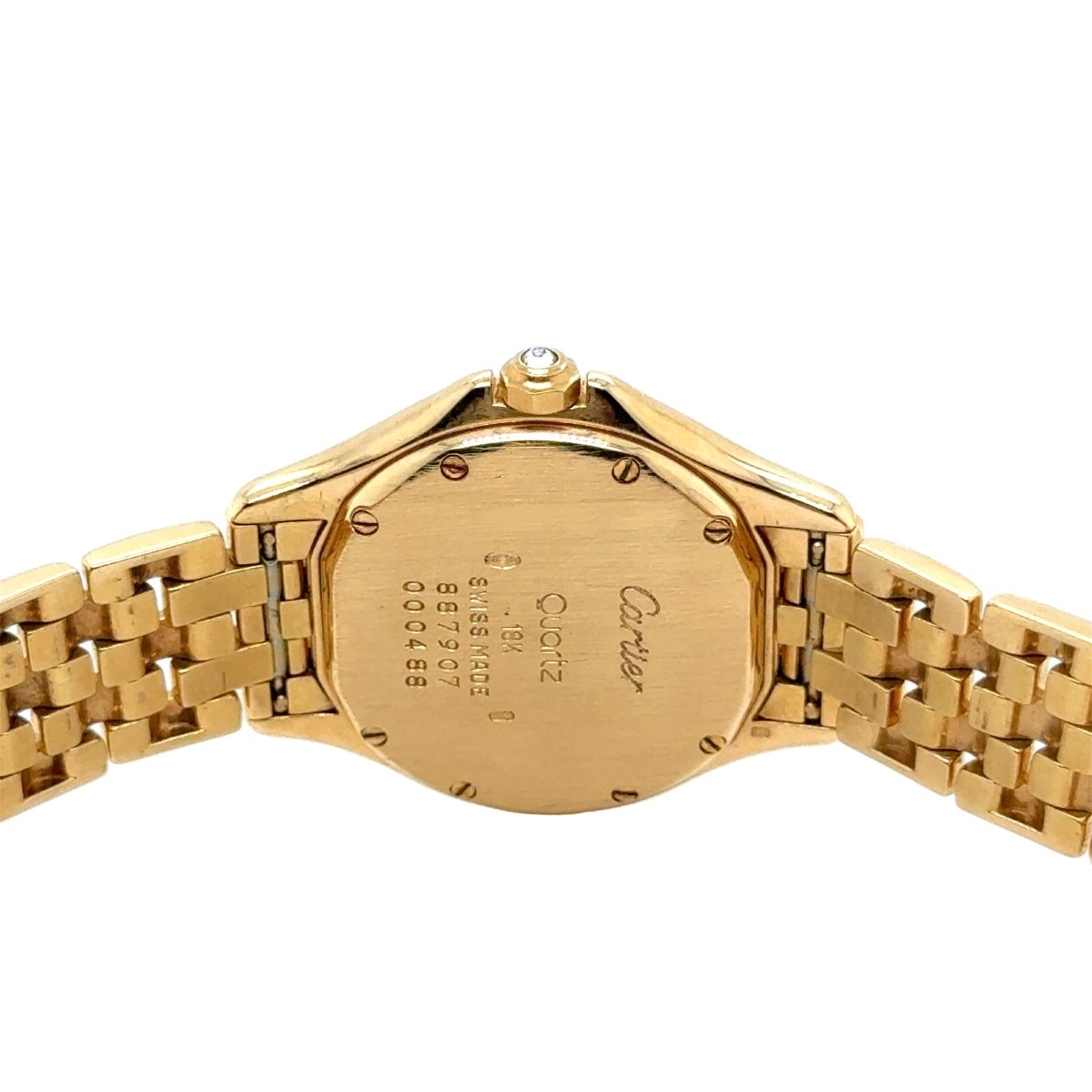 Montre CARTIER "Cougar" en or jaune, acier, quartz et diamants - Castafiore