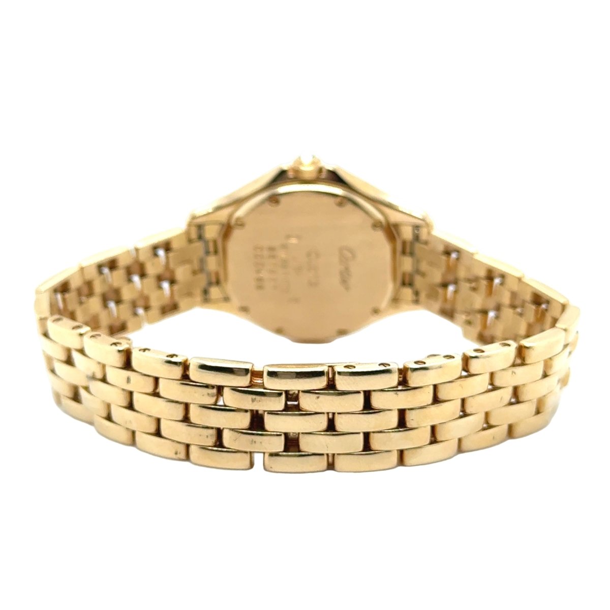 Montre CARTIER "Cougar" en or jaune, acier, saphir et diamants - Castafiore