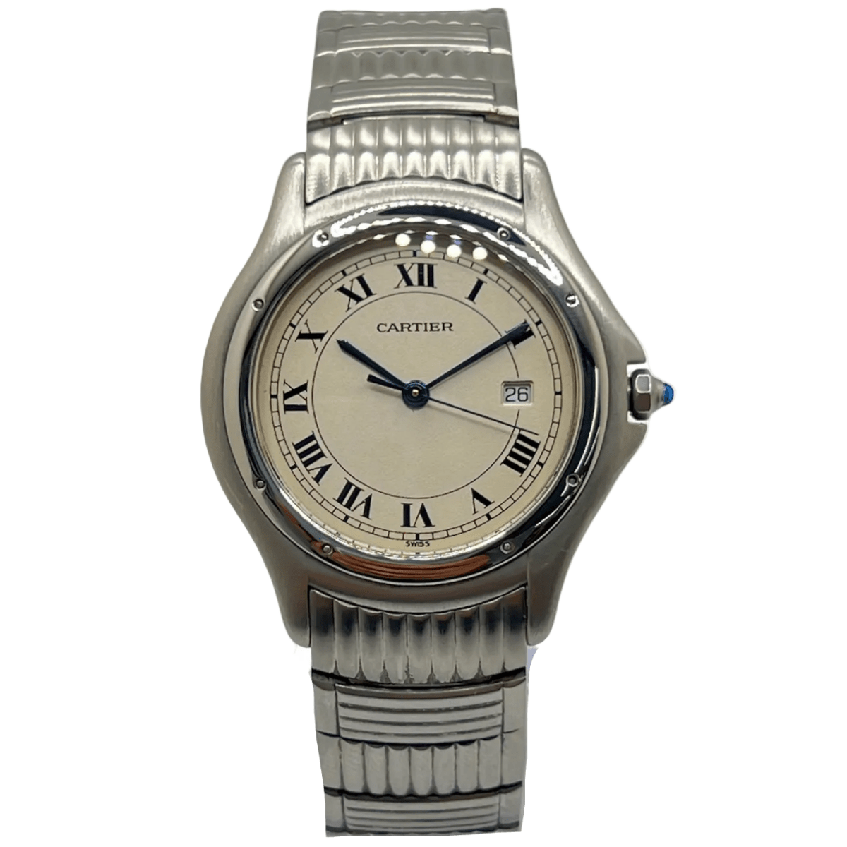 Montre CARTIER "Cougar" GM en acier - Castafiore