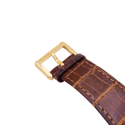 Montre CARTIER "Divan" en or jaune et cuir - Castafiore