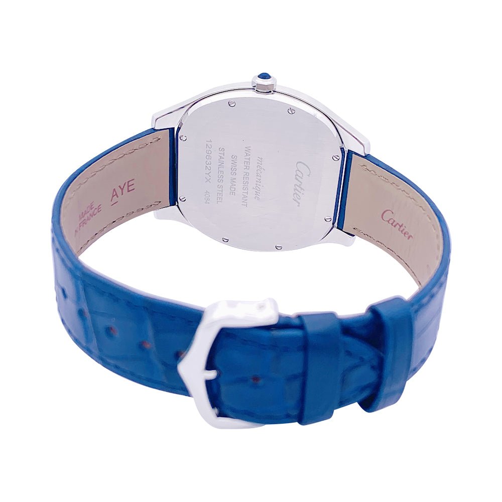 Montre CARTIER "Drive de Cartier Extra-Plate" en acier et cuir - Castafiore