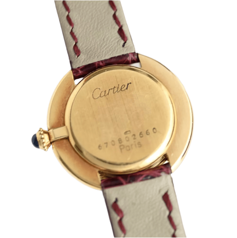 Montre CARTIER "Ellipse" en or jaune et cuir - Castafiore